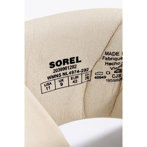 Sorel Vibe Twist Slide Sandals Womens 11 Honey White Platform Comfort Slides New - Picture 11 of 14